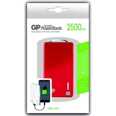 Portable PowerBank XPB28 Red 2.500mAh 3.7V Li-Polymer