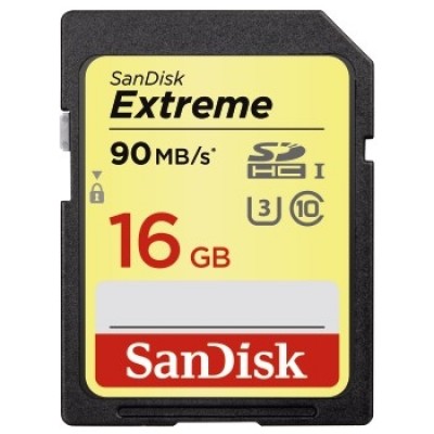 SDHC Extreme 16GB 90MB/s CL 10