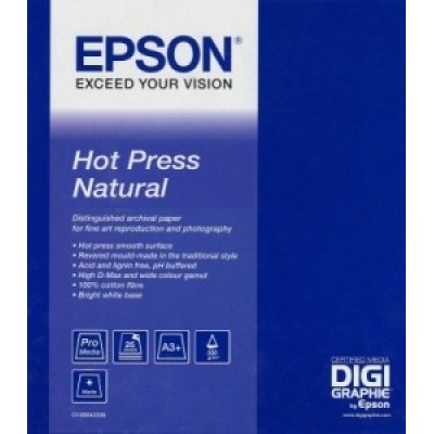 C13S042320 Hot press naturel inktjet 330g/m2 A3+ 25 st