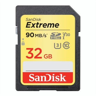 SDHC Extreme 32GB 90MB/s V30 Class U3