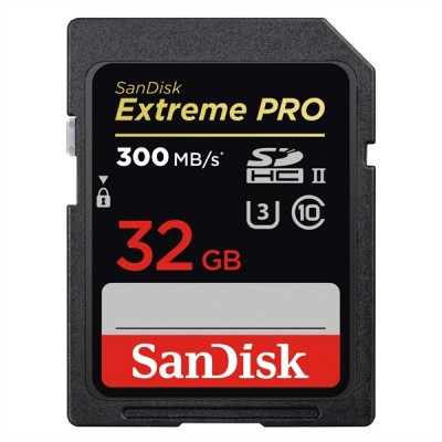 SDHC Extreme Pro 32GB 300MB/S UHS-U3 UHS-II