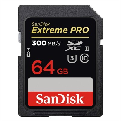 SDXC Extreme Pro 64GB 300MB/s UHS Speed class UHS-II