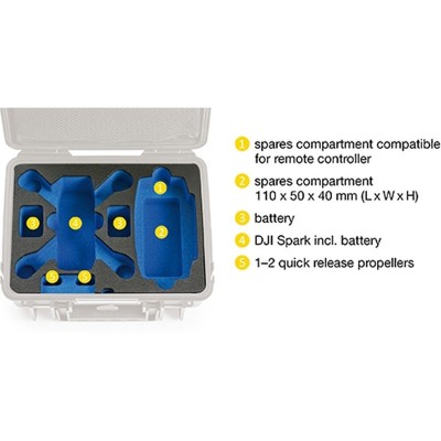 Outdoor.cases Type 1000 Grey / DJI Spark Inlay