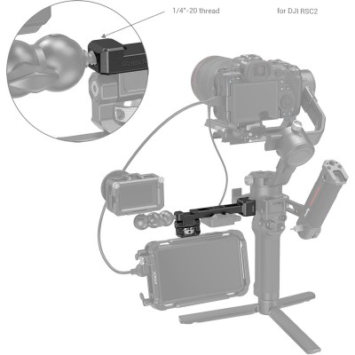 3026 Monitor Mount w/ Nato Clamp For DJI RS 2/RSC 2