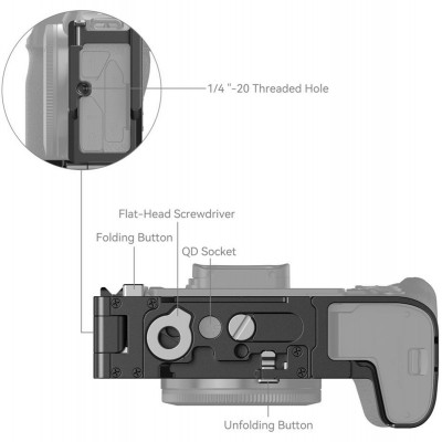 4211 Foldable L-Bracket For Canon EOS R8