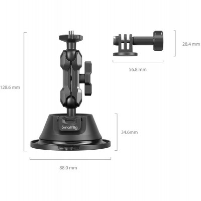 4193 Portable Suction Cup Mount Support For Action Cameras S