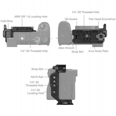 4337 Half Cage For Sony Alpha 6700 / 6600 / 6500 / 6400