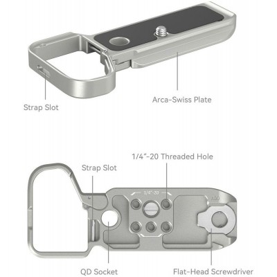 4439 Bottom Mount Plate For Sony Alpha 7C II / Alpha 7CR(Sil