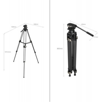 3751B Heavy-Duty Fluid Head Tripod AD-01