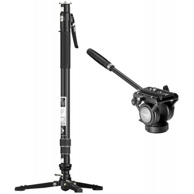 Pineta Carbon Fiber Monopod Pro & FH60