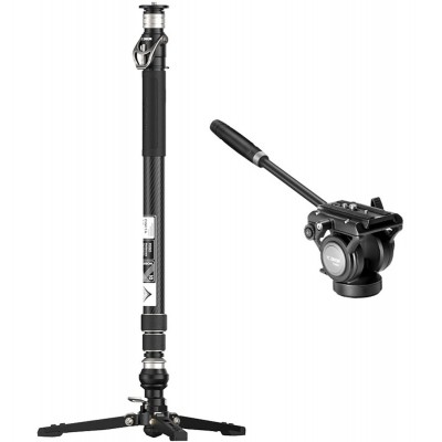 Pineta Carbon Fiber Monopod 2.0 & FH60