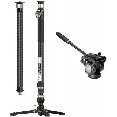 Pineta Carbon Fiber Monopod 2.0 & FH60 & Extention Tube