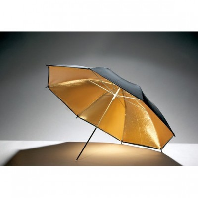 Flitsparaplu Goud/Zwart 84cm