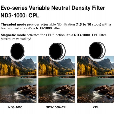 HD EVO-Series ND3-1000+CPL Filter Kit 67mm