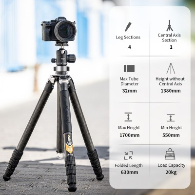 Heavy Duty Tripod X324C4 Carbon 170cm