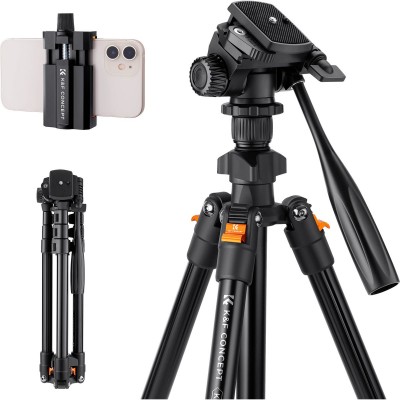 Tripod 162cm w/ Videohead And Phone Holder