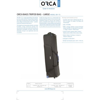 OR-75 ORCA Tripod Rolling Bag - Large