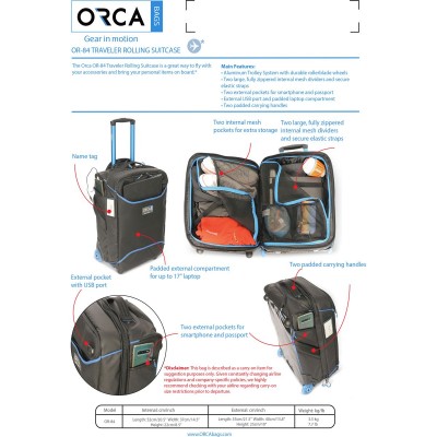 OR-84 ORCA Traveller Suitcase Trolley