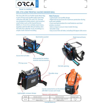 OR-270 ORCA Low Profile Audio Mixer Bag