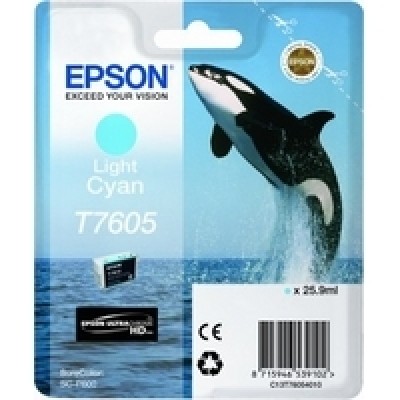 T7605 inktcartridge Cyaan high capacity clair 25,9ml